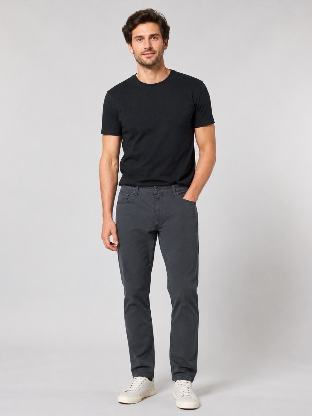 GAP Men's Slim Fit Gray Stretch Chino Pants Tapered Leg Size 40x30